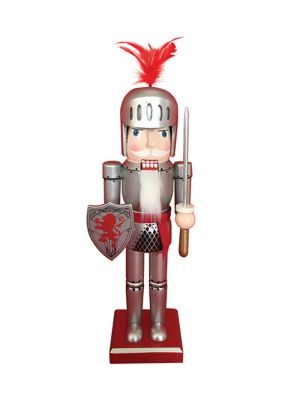 14 Inch Red Lion Knight Nutcracker