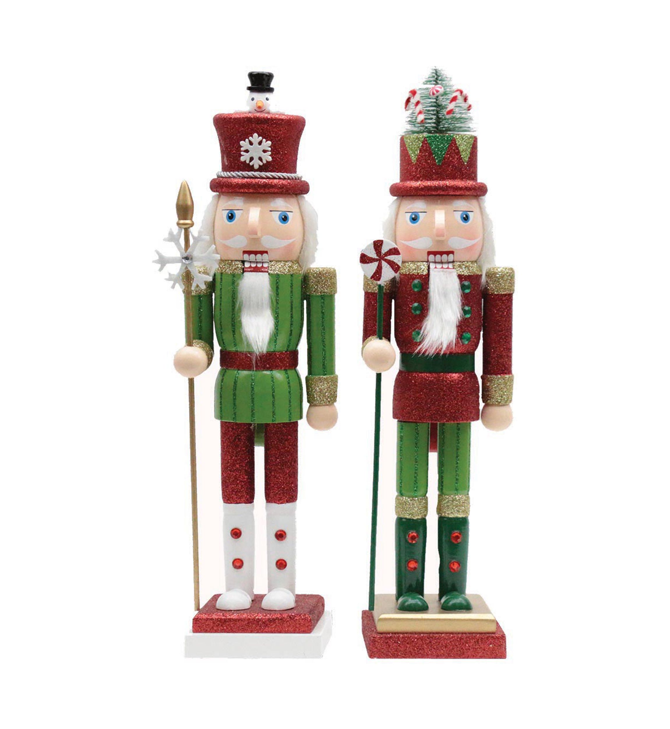 15 Inch Assorted Christmas Surprise Nutcrackers - Set of 2 