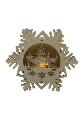 7 Inch Lighted Snowflake Scene