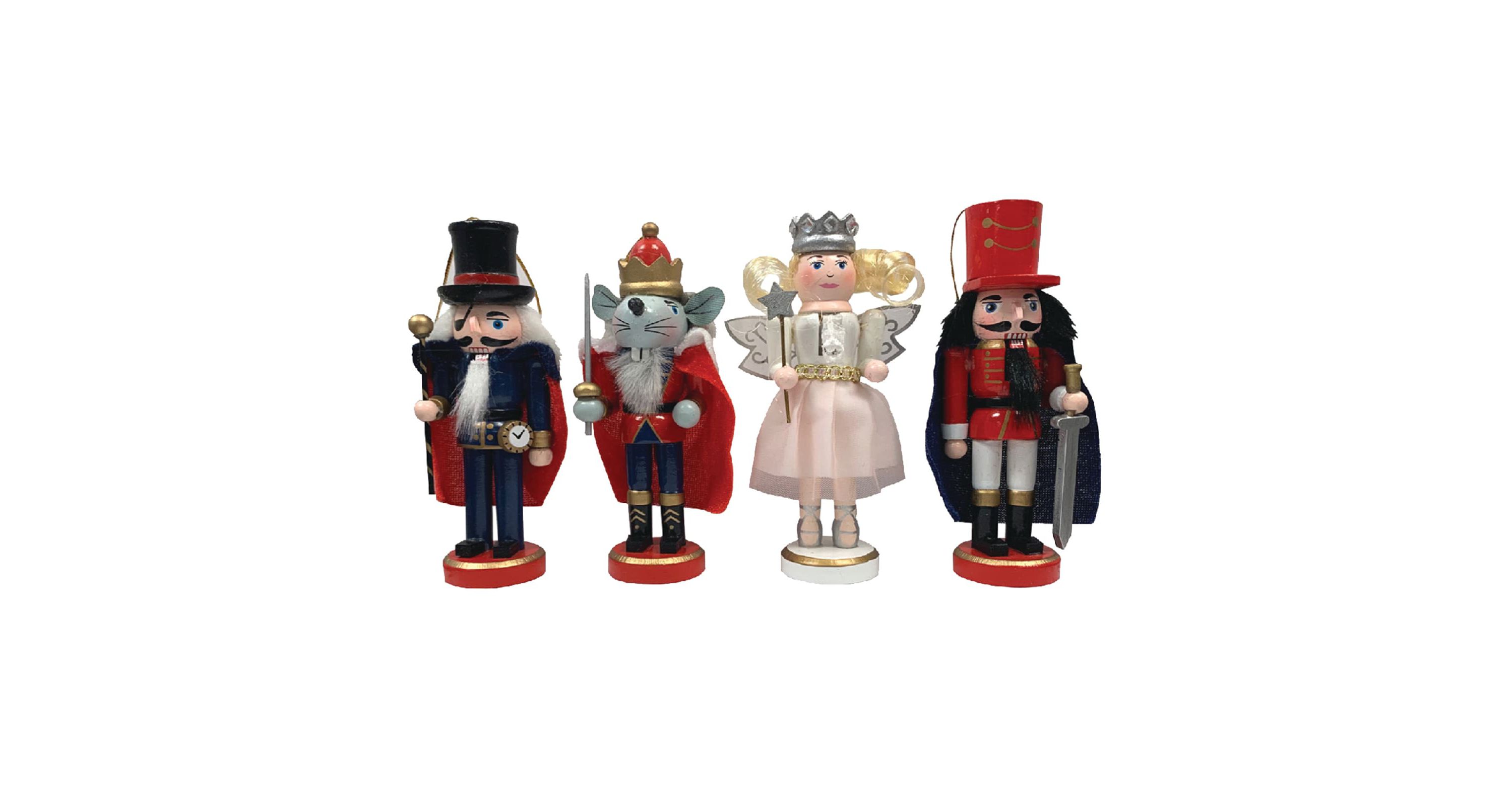 5 inch Nutcracker Suite Ornaments, Set of 4