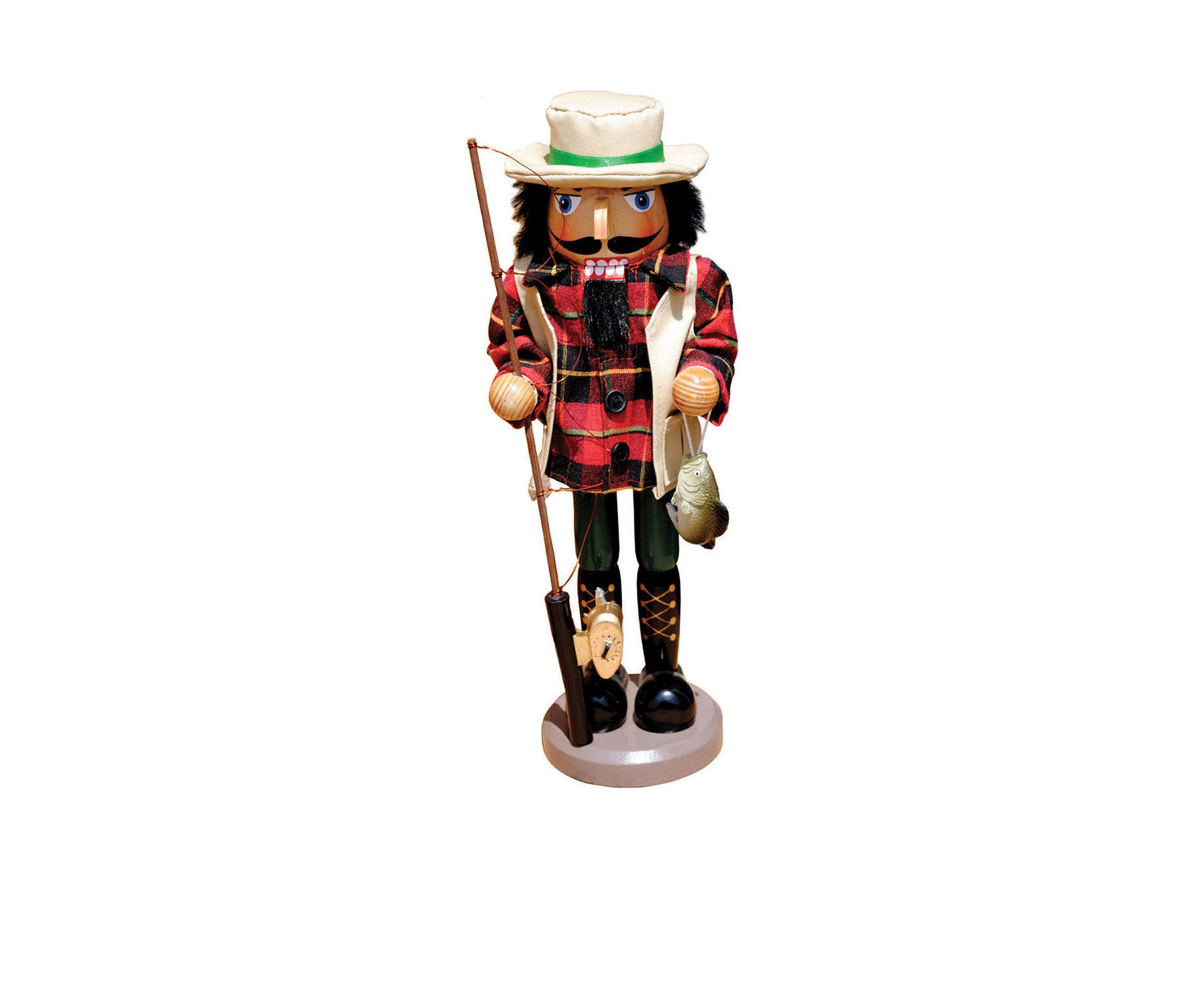 14" Bass Fisherman Nutcracker