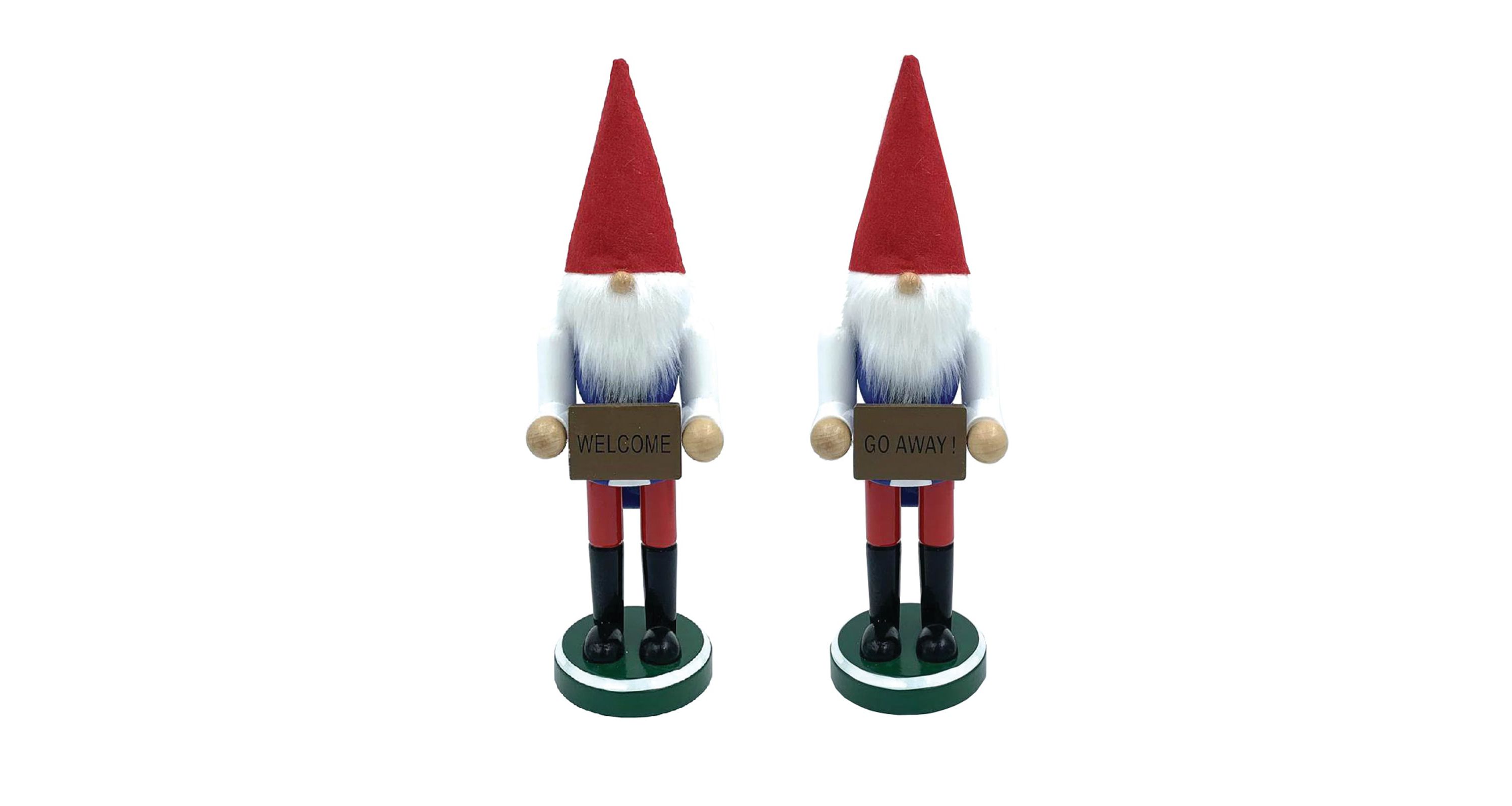 12 inch Welcome and Go Away Gnome Nutcracker