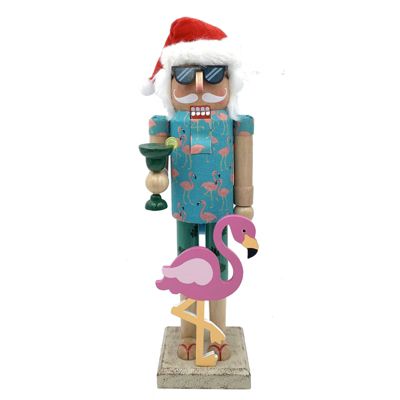 14 inch Flamingo Claus Nutcracker