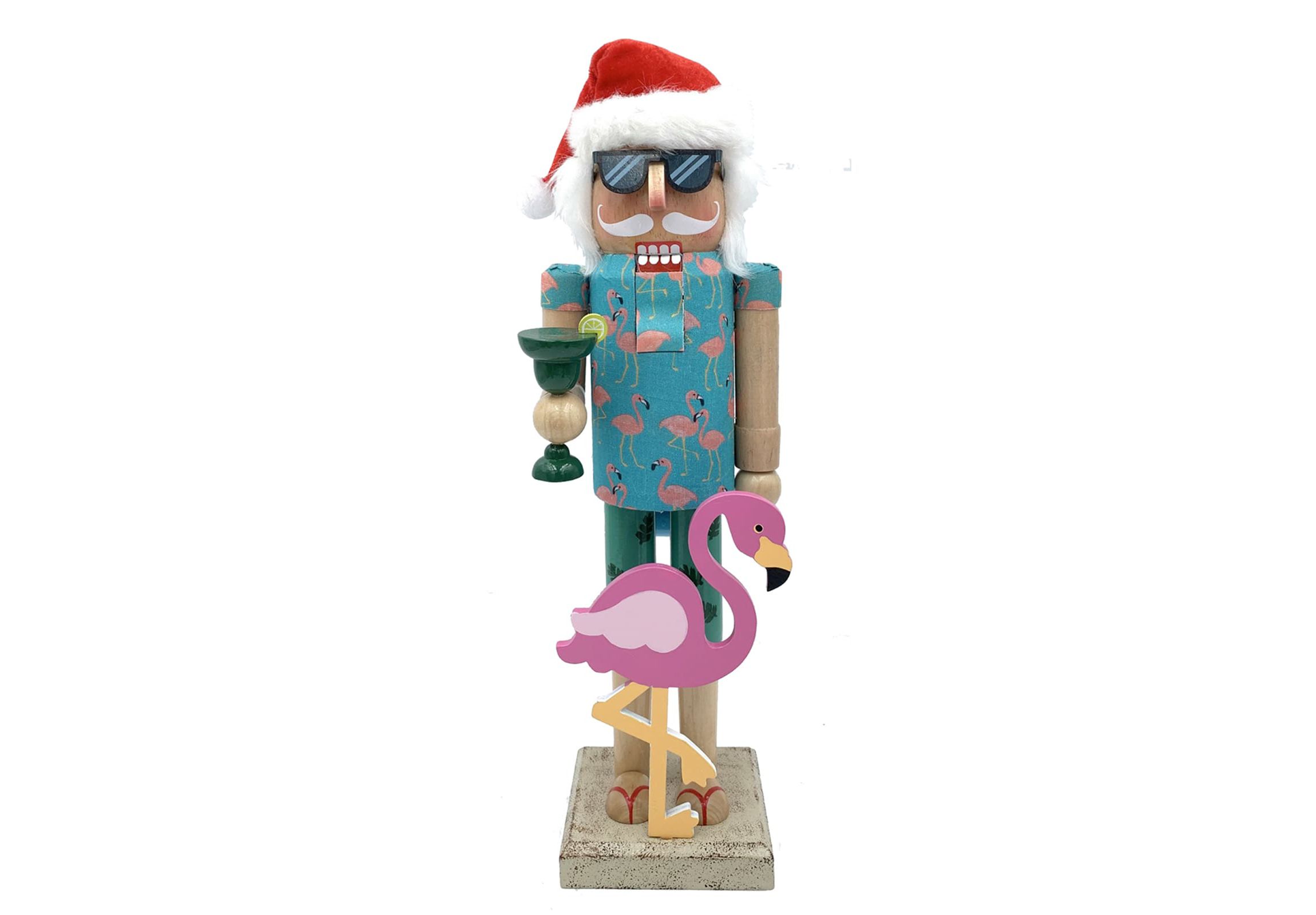 14 inch Flamingo Claus Nutcracker