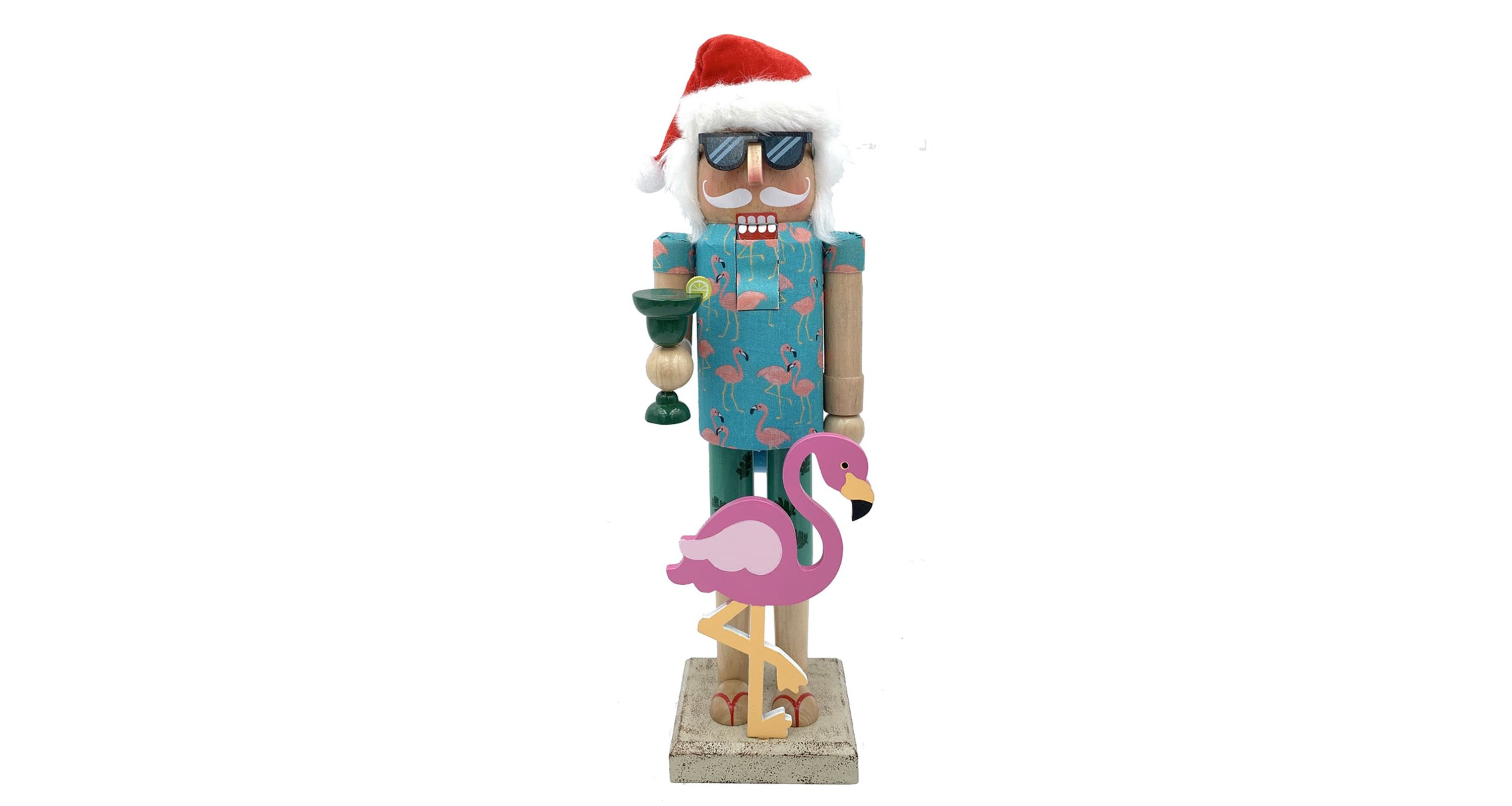 14 inch Flamingo Claus Nutcracker