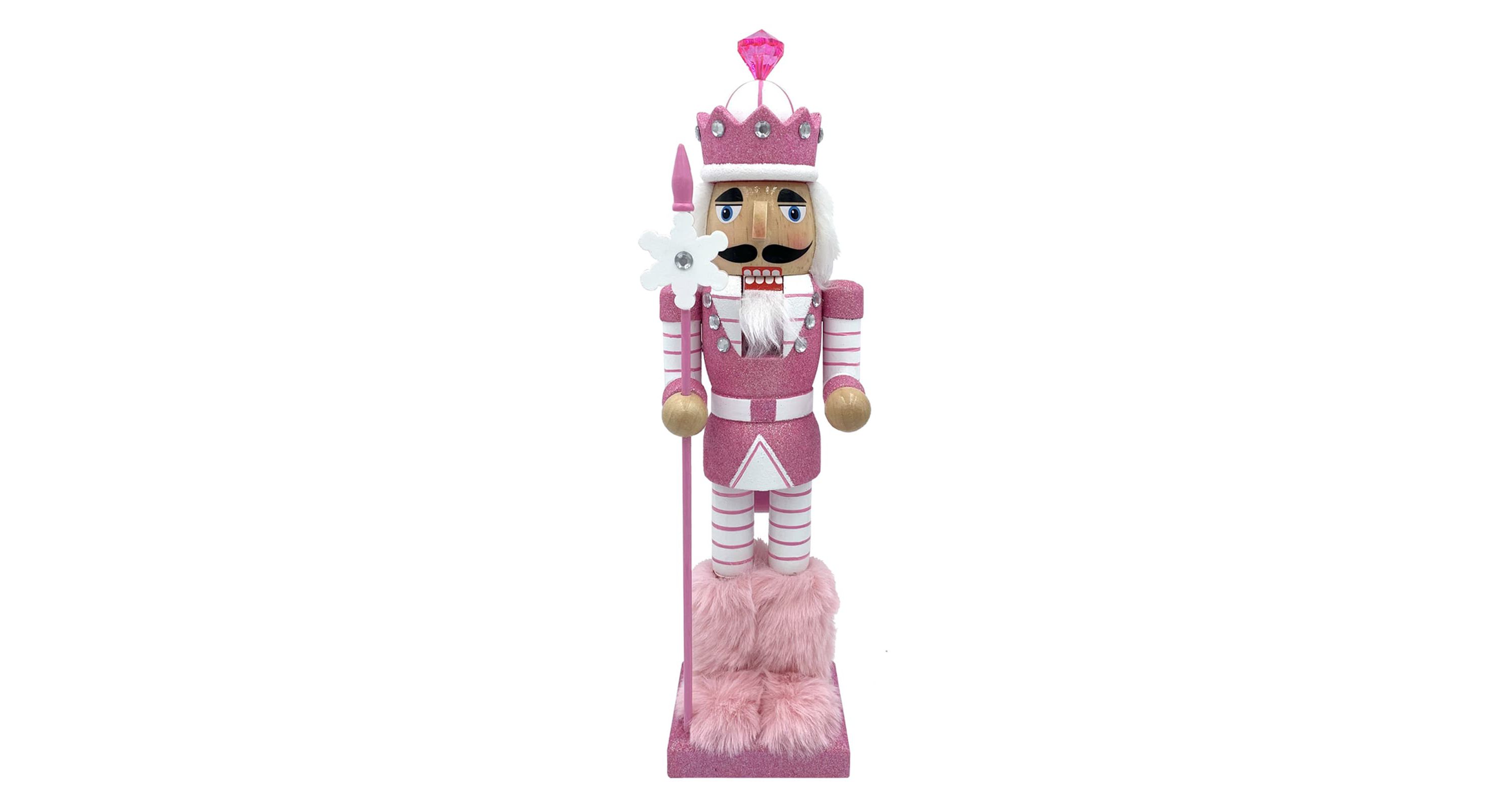 14 inch Pink Snowflake Nutcracker