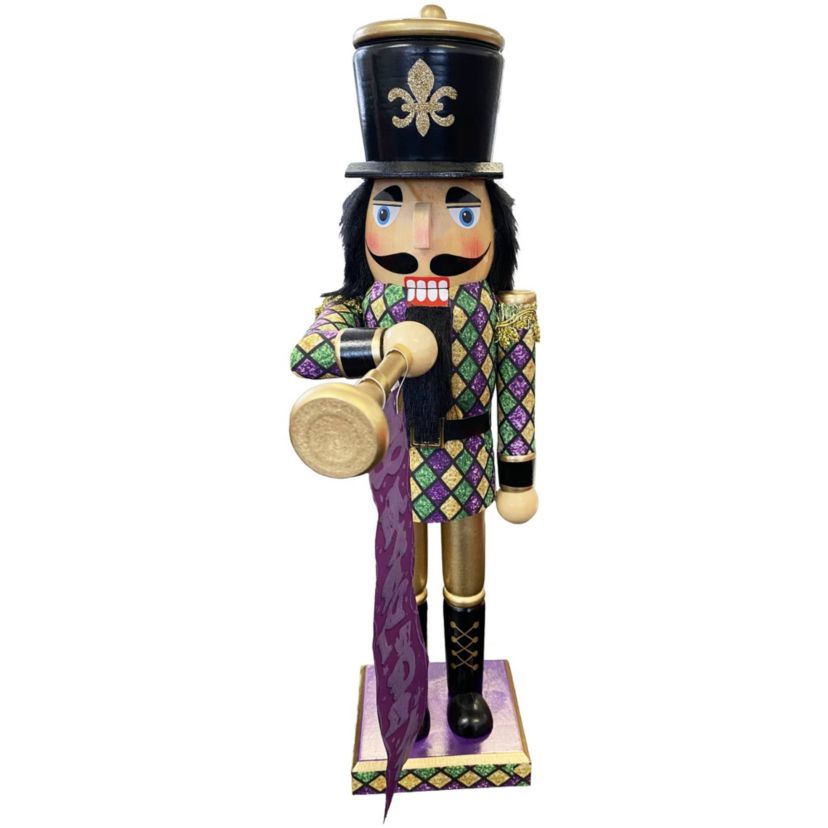 14 Inch Mardi Gras Bugler Nutcracker