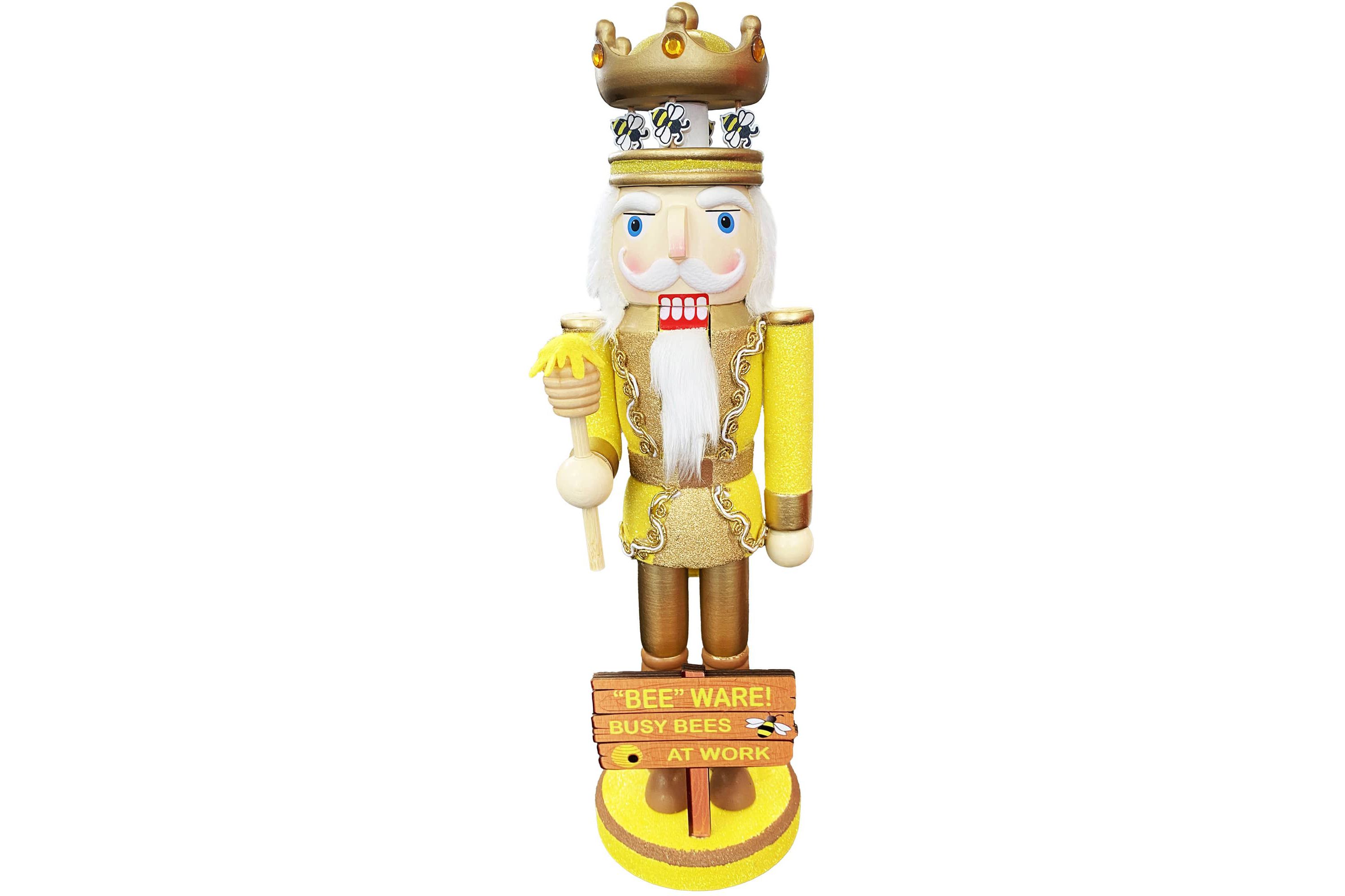 14 Inch Bee Ware of Bees Nutcracker