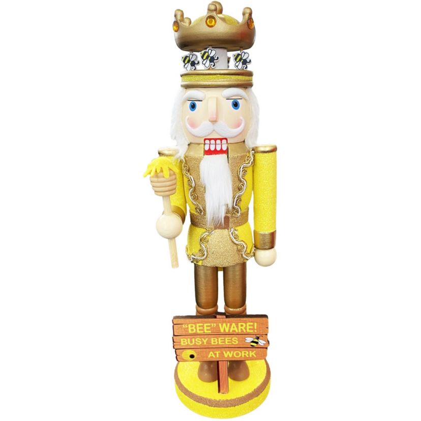 14 Inch Bee Ware of Bees Nutcracker