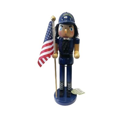 14 inch Coast Guard with Flag Nutcracker