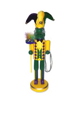 14-inch Mardi Gras Gator Nutcracker