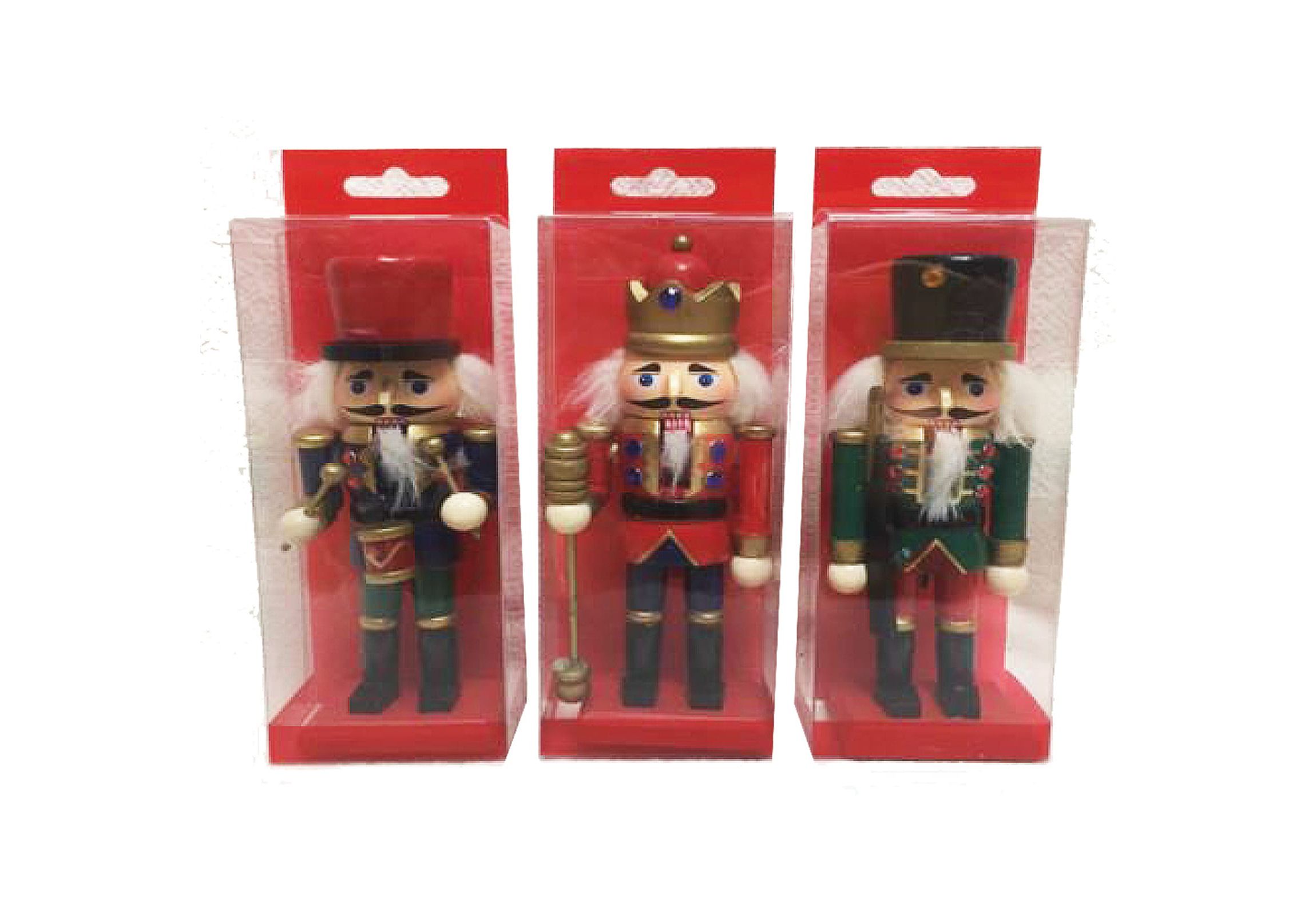 6 inch Traditional Nutcrackers, Set of 3