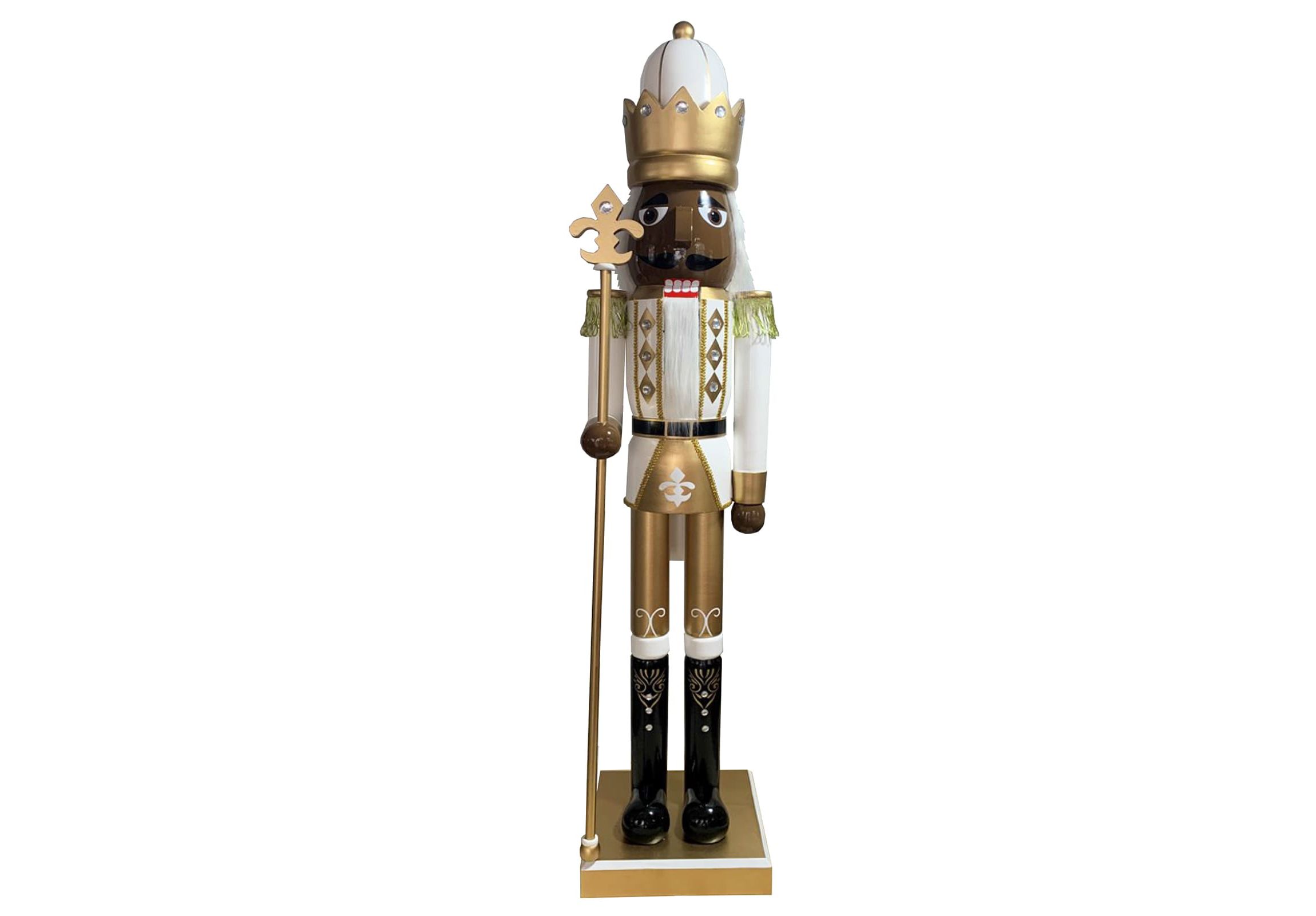 60 inch Black Ivory and Gold King Nutcracker