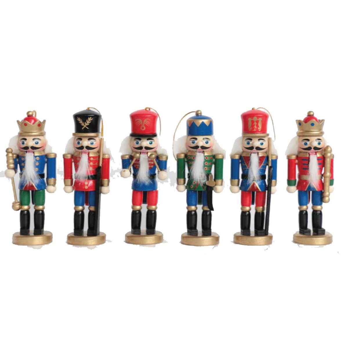 5 inch King and Guard Nutcrackers, Set of 6