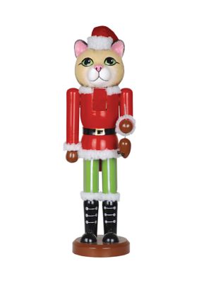 14 Inch Christmas Cat Nutcracker