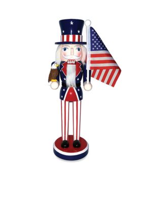 Santa's Workshop 14-inch Stars and Stripes Nutcracker