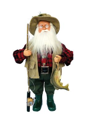 15 Inch Bass Fishing Santa