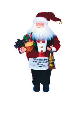 18-in. Wine Steward Santa