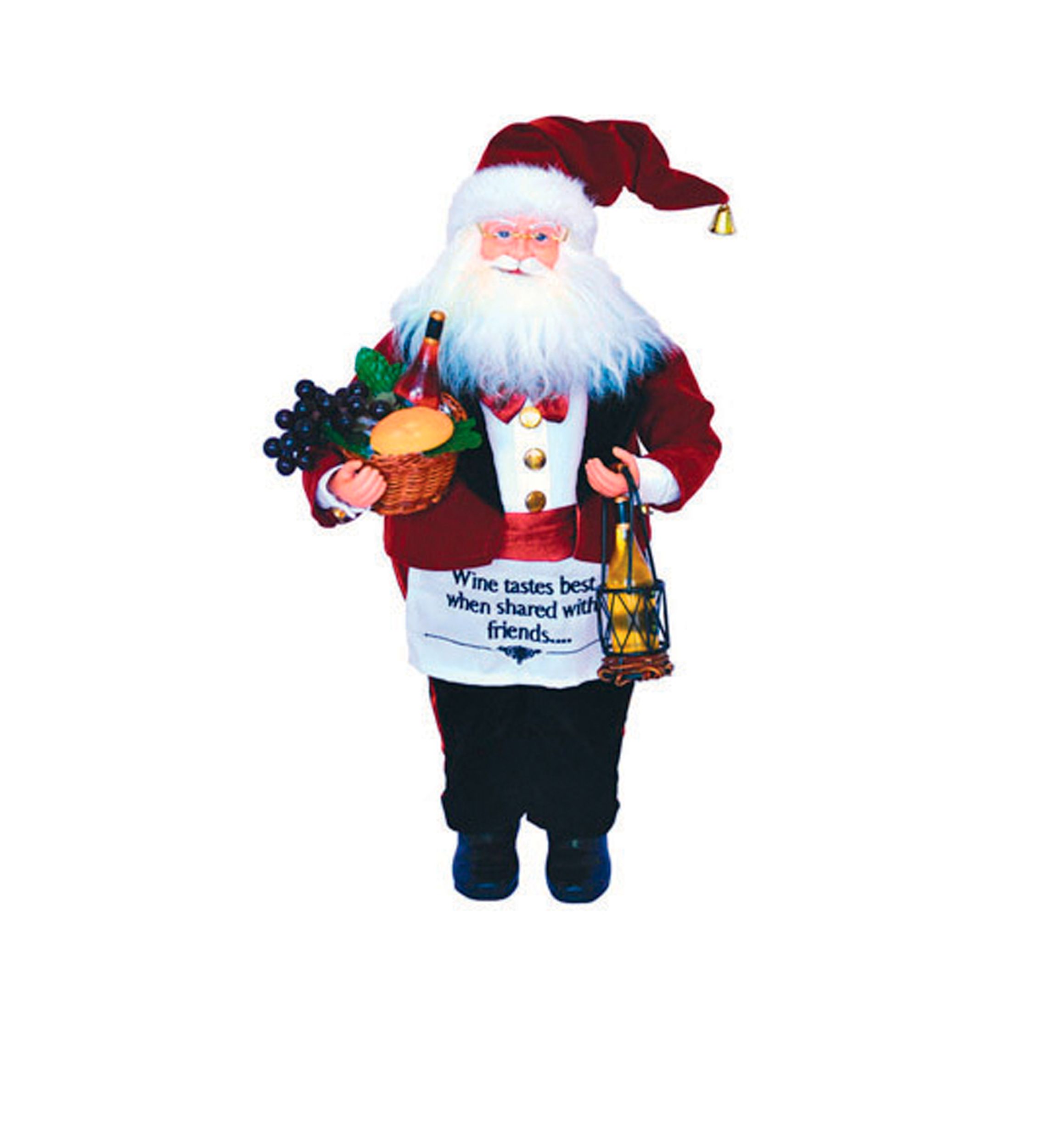 18-in. Wine Steward Santa