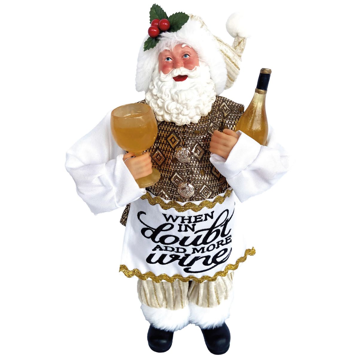 12 Inch When in Doubt Add More Wine Claus