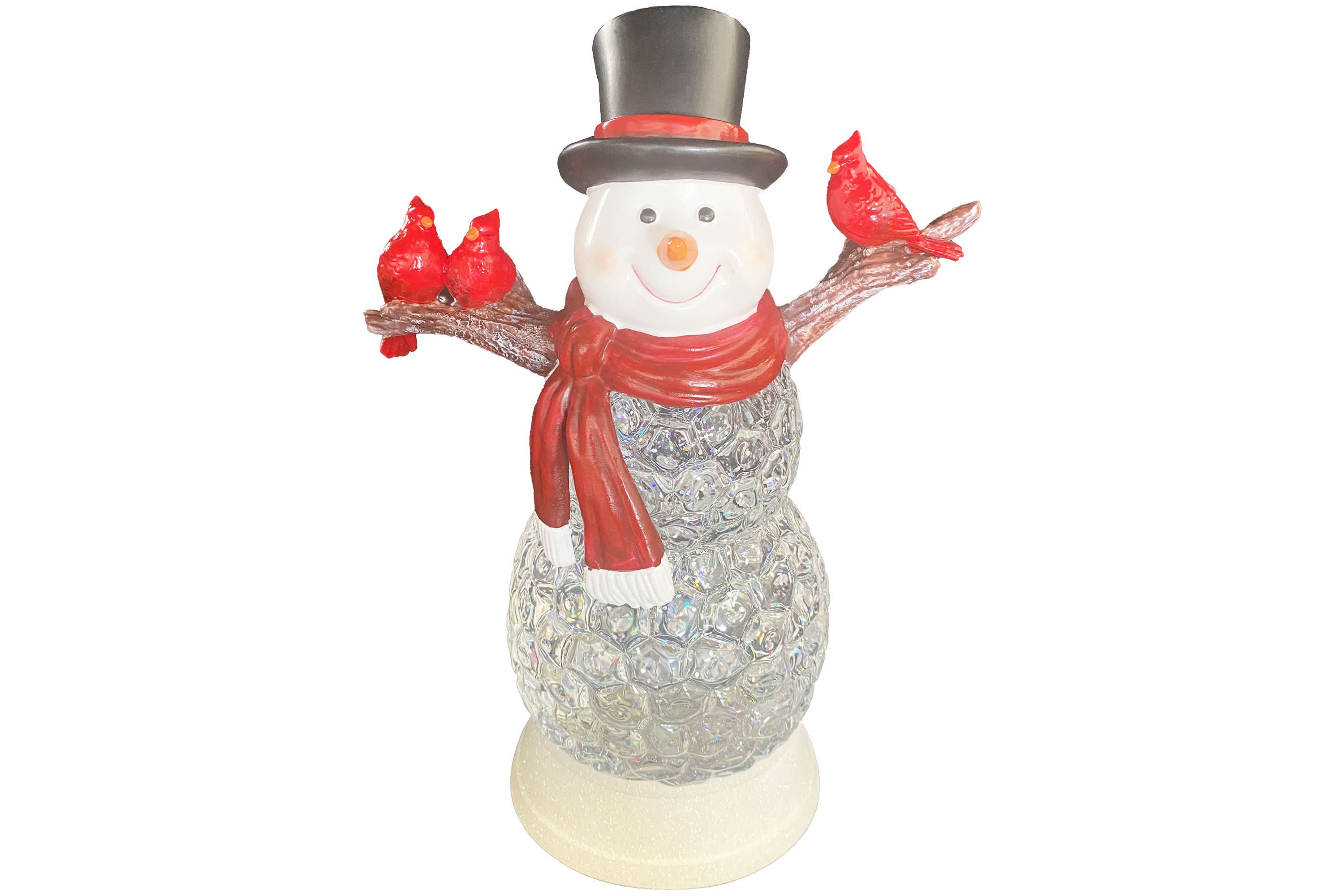 11 Inch LED Snowman and Cardinal