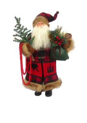 Buffalo Plaid Santa Claus