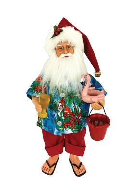 15 Inch Santa With Flamingo Floaty