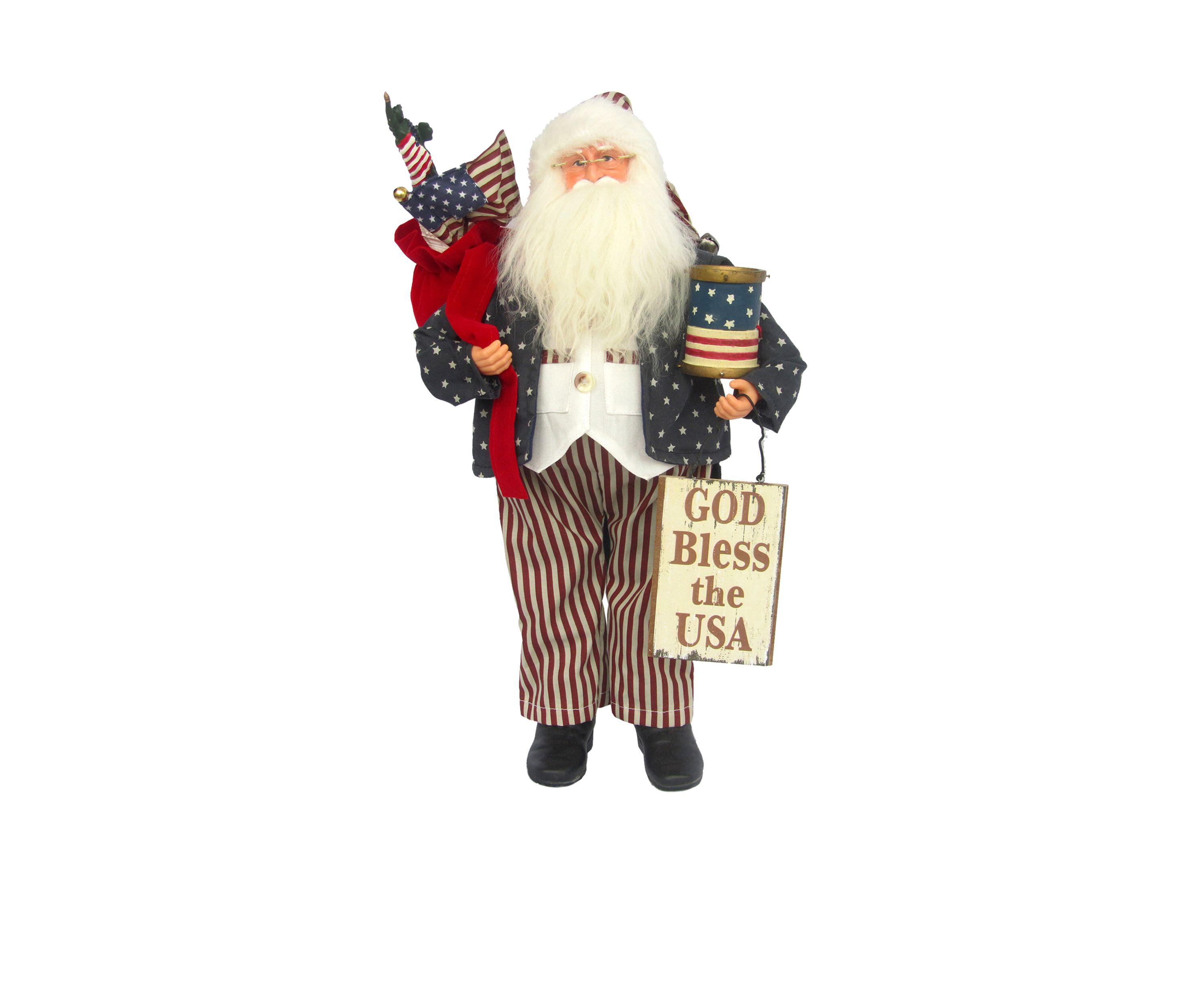 God Bless the USA Santa 