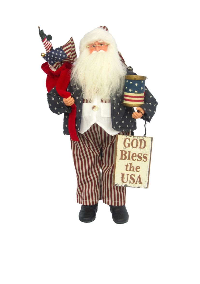 God Bless the USA Santa 