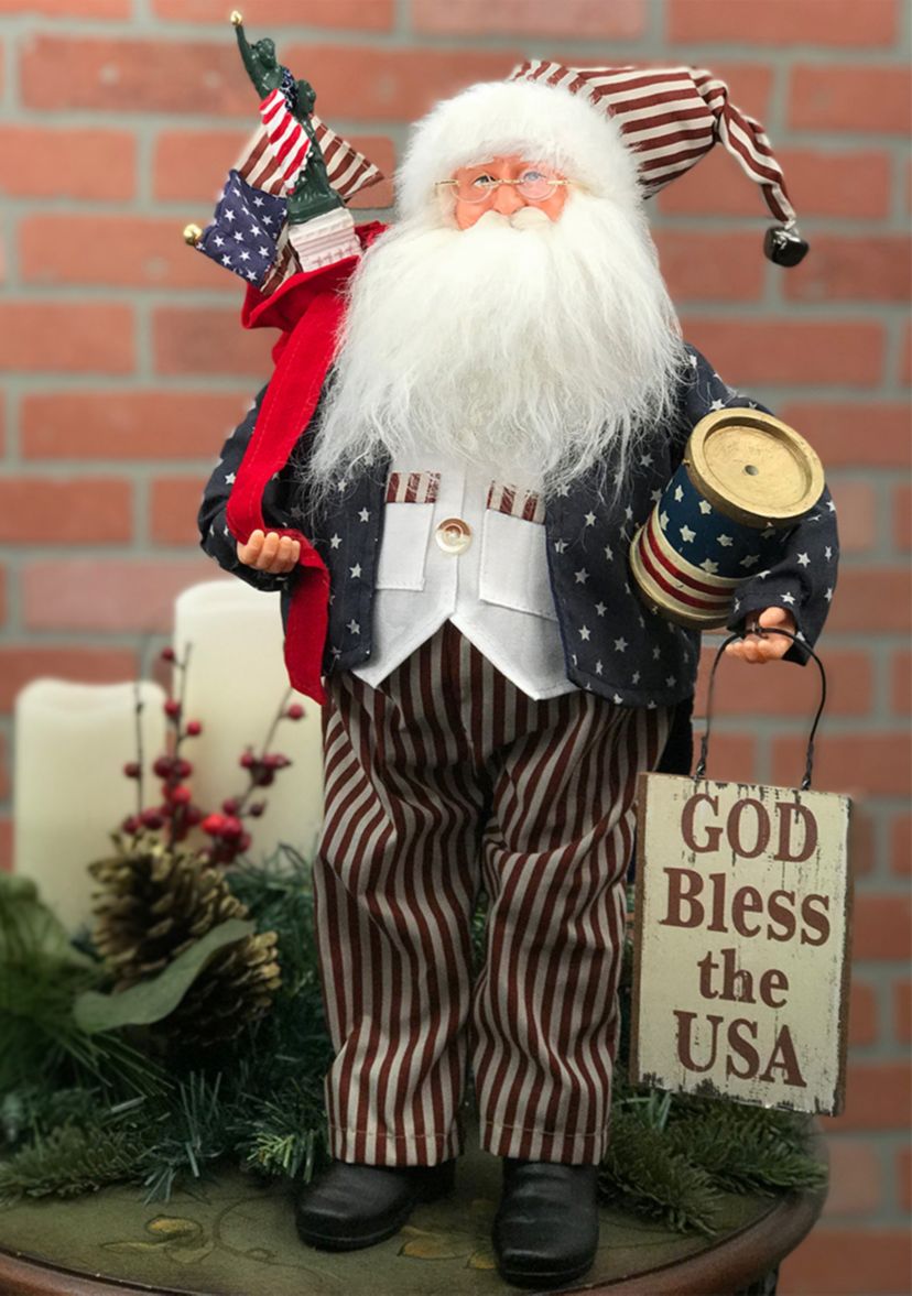 God Bless the USA Santa 