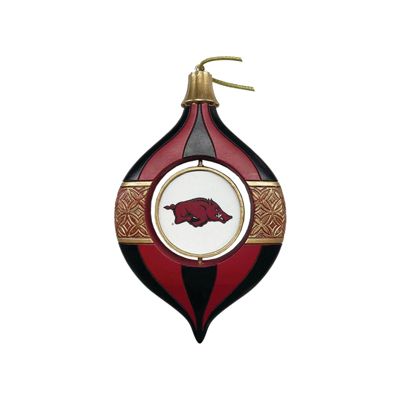 5.5 inch Arkansas Spinning Bulb Ornament