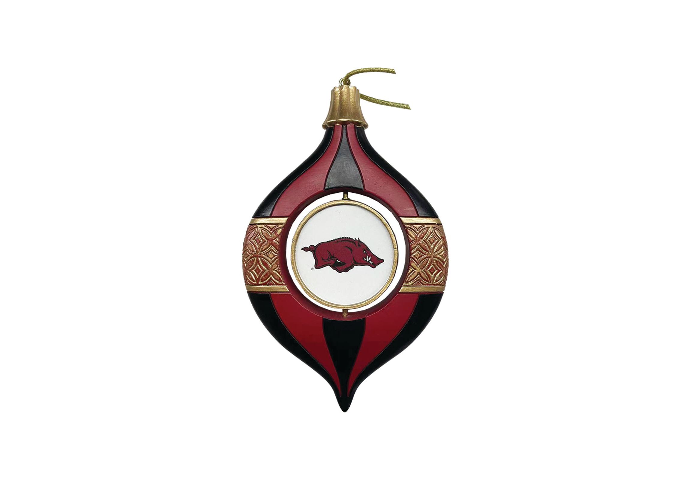 5.5 inch Arkansas Spinning Bulb Ornament