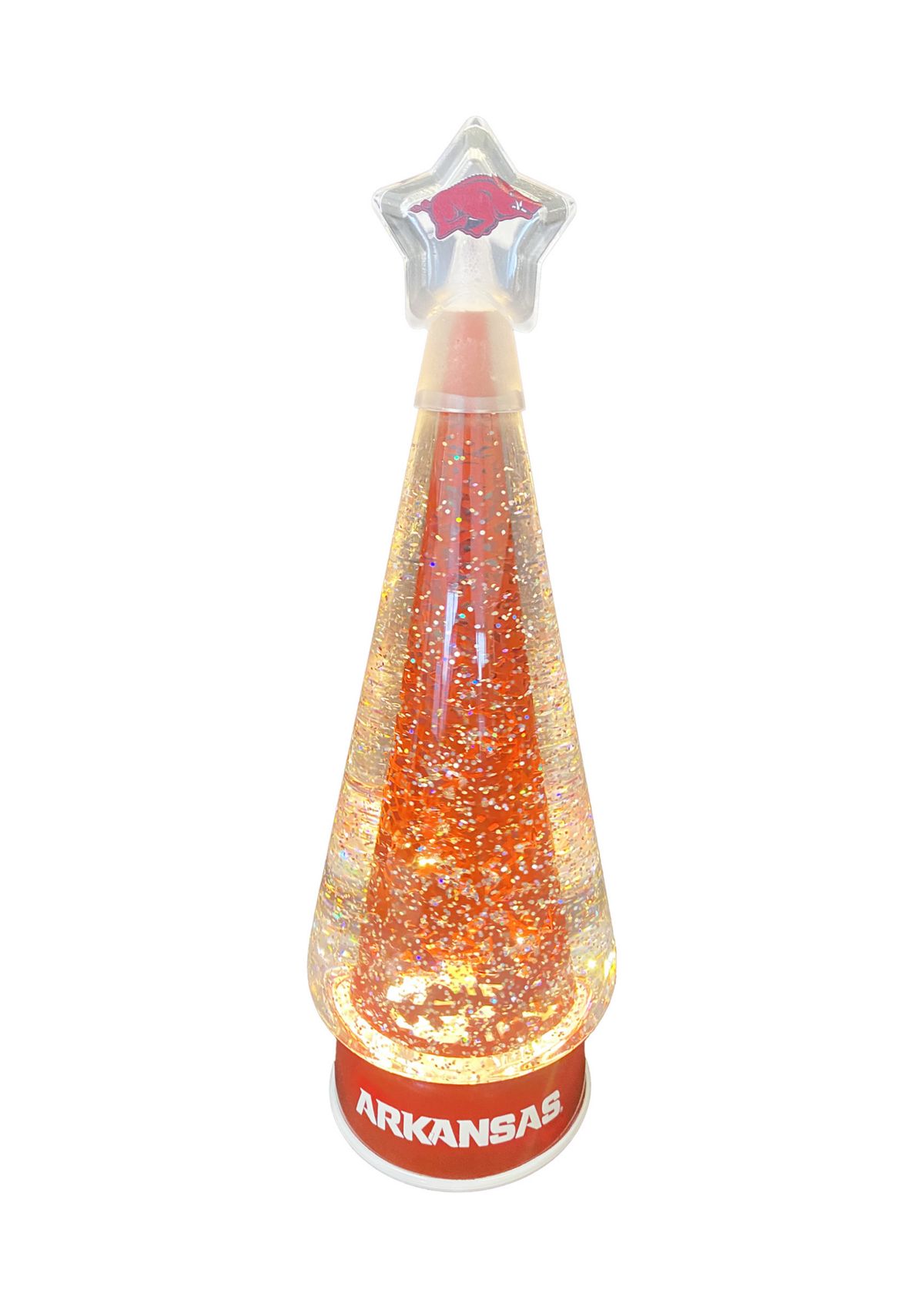 NCAA Arkansas Razorbacks Christmas Tree Glitter Globe