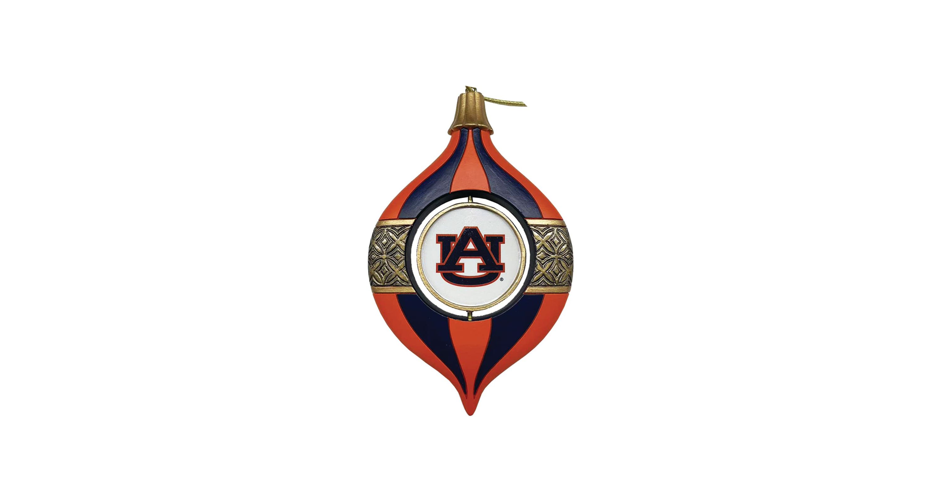 5.5 inch Auburn Spinning Bulb Ornament
