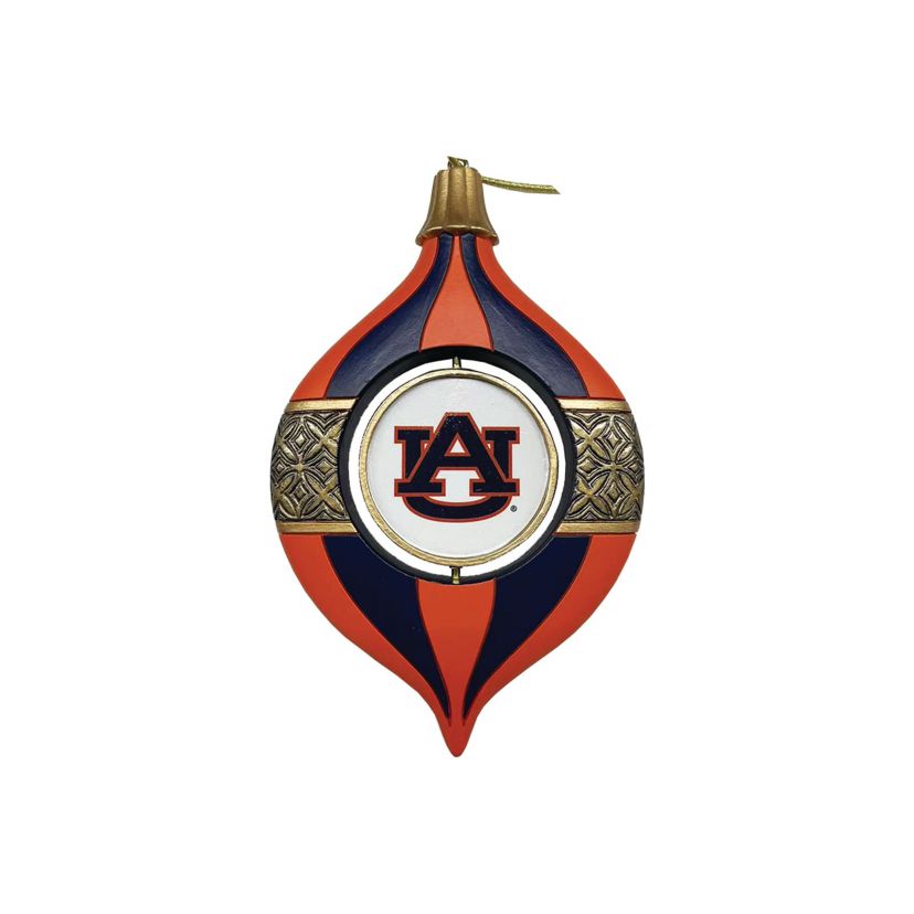 5.5 inch Auburn Spinning Bulb Ornament