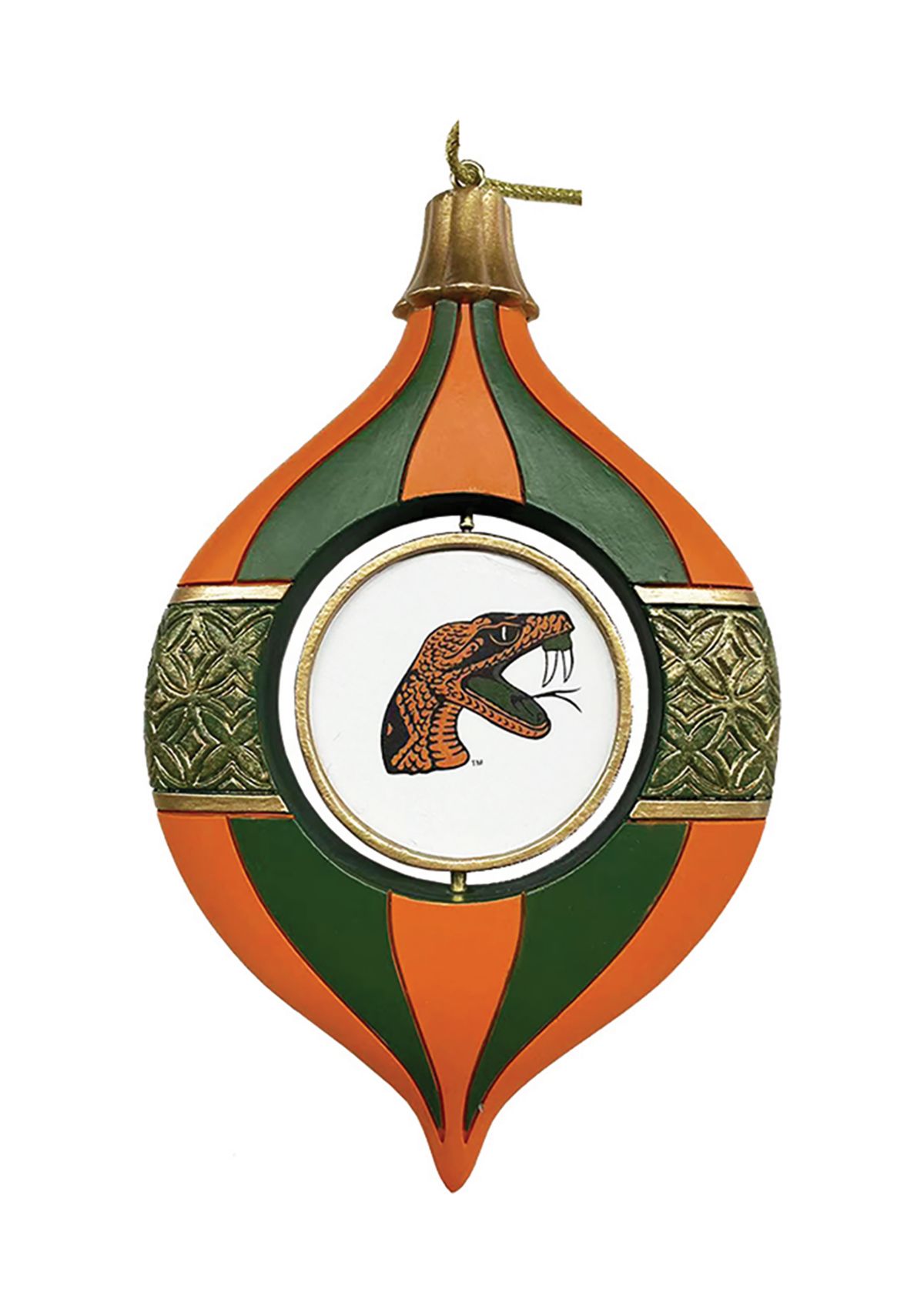 NCAA Florida A&M Rattlers 5.5" Spinning Bulb Ornament