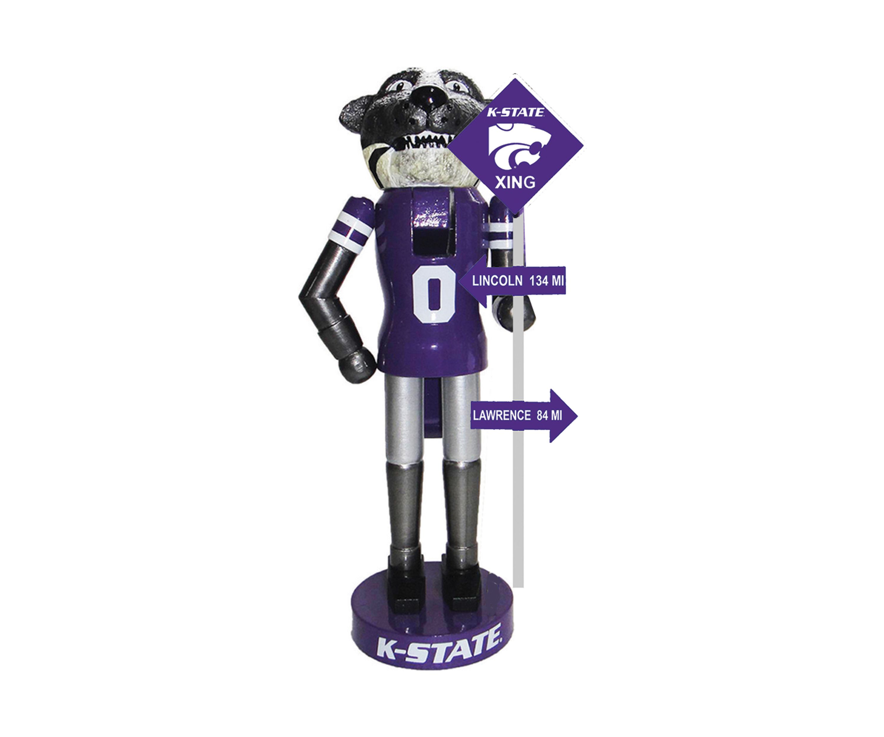  NCAA Kansas State Wildcats 12 Inch Rivalry Nutcracker 
