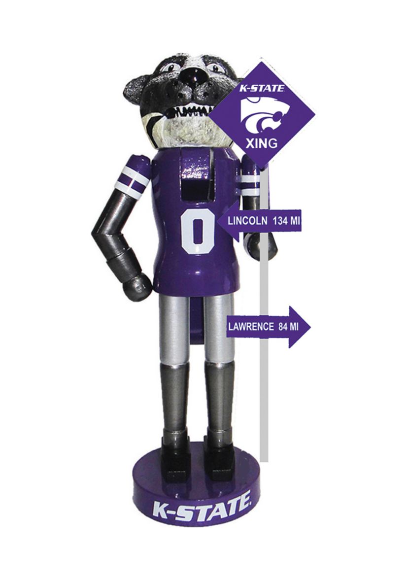  NCAA Kansas State Wildcats 12 Inch Rivalry Nutcracker 