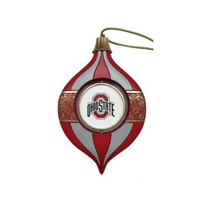 5.5 inch Ohio State Spinning Bulb Ornament