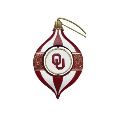 5.5 inch Oklahoma Spinning Bulb Ornament