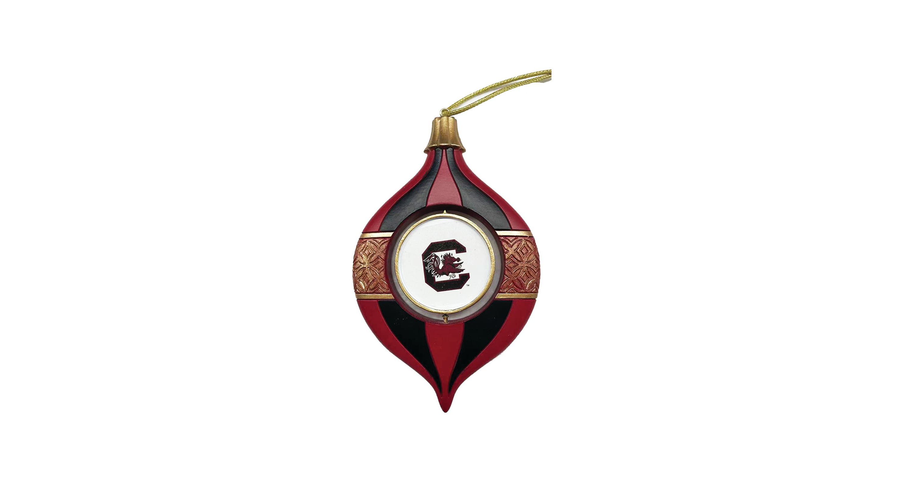 5.5 inch South Carolina Spinning Bulb Ornament