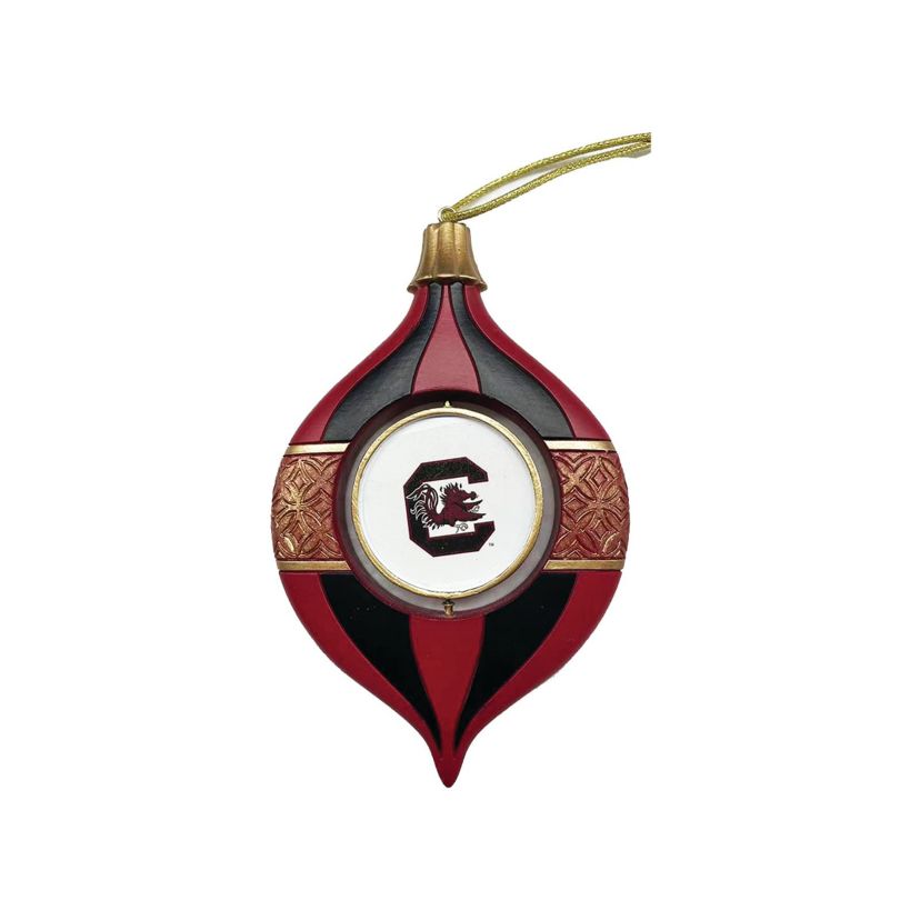 5.5 inch South Carolina Spinning Bulb Ornament