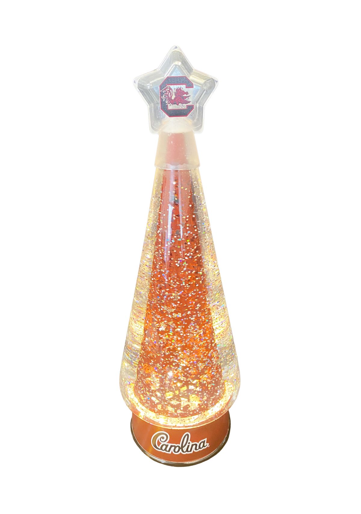 NCAA South Carolina Gamecocks Christmas Tree Glitter Globe