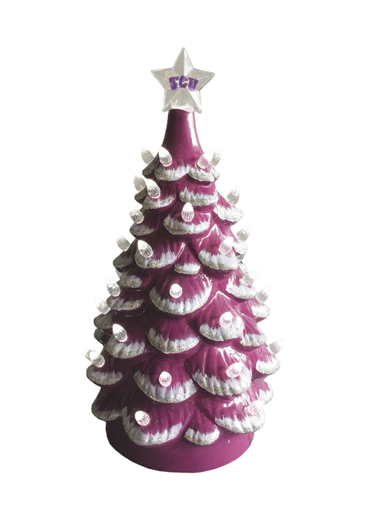 NCAA TCU Horned Frogs 14 Inch Ceramic Tree 