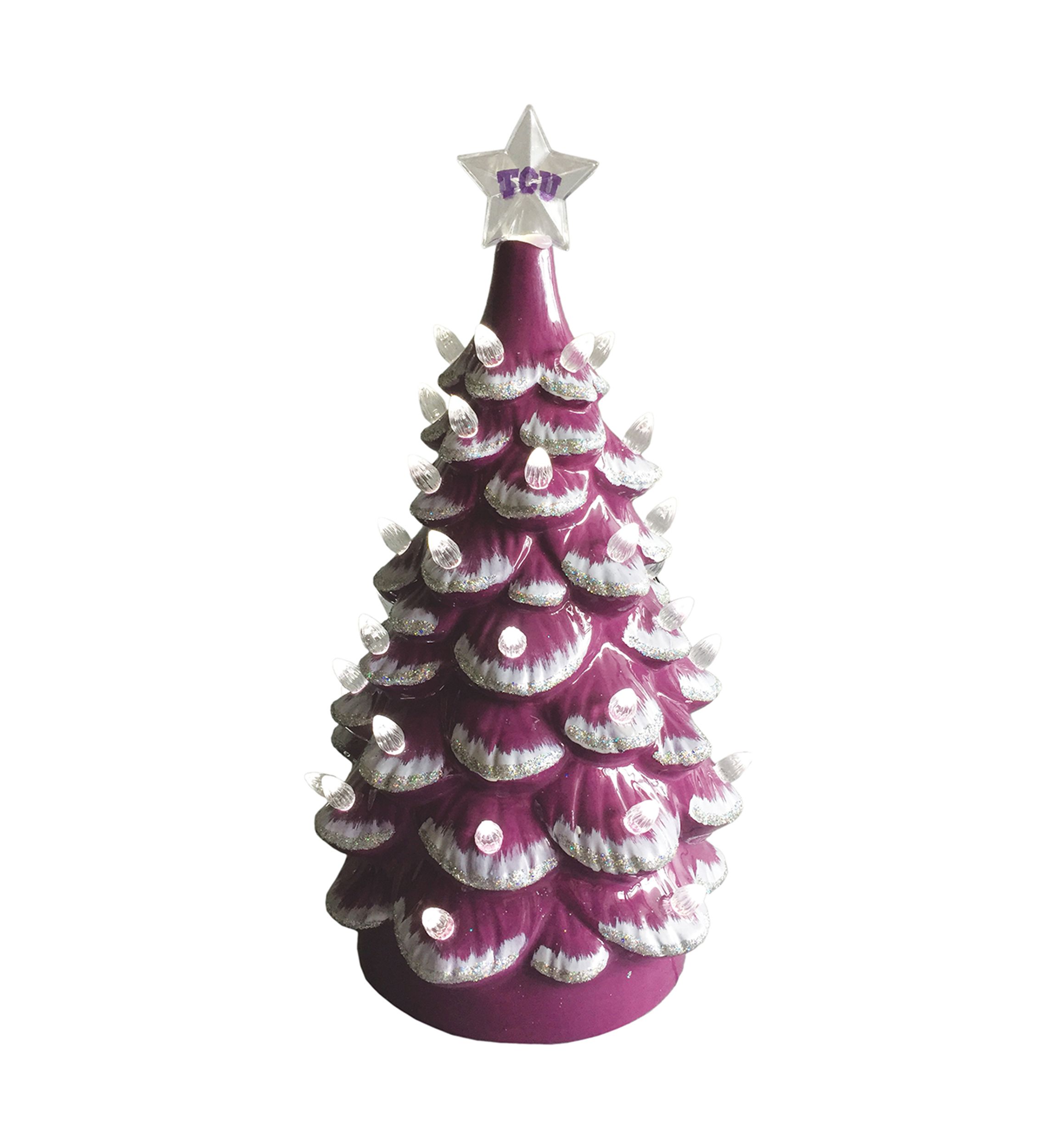 NCAA TCU Horned Frogs 14 Inch Ceramic Tree 