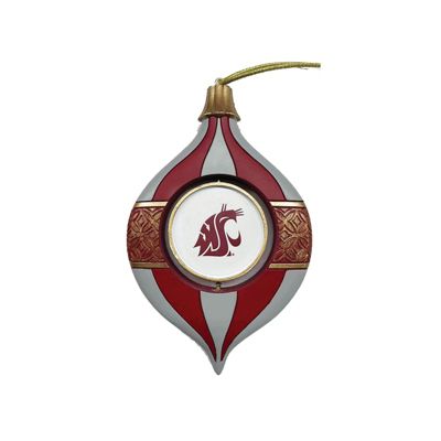 5.5 inch WSU Spinning Bulb Ornament