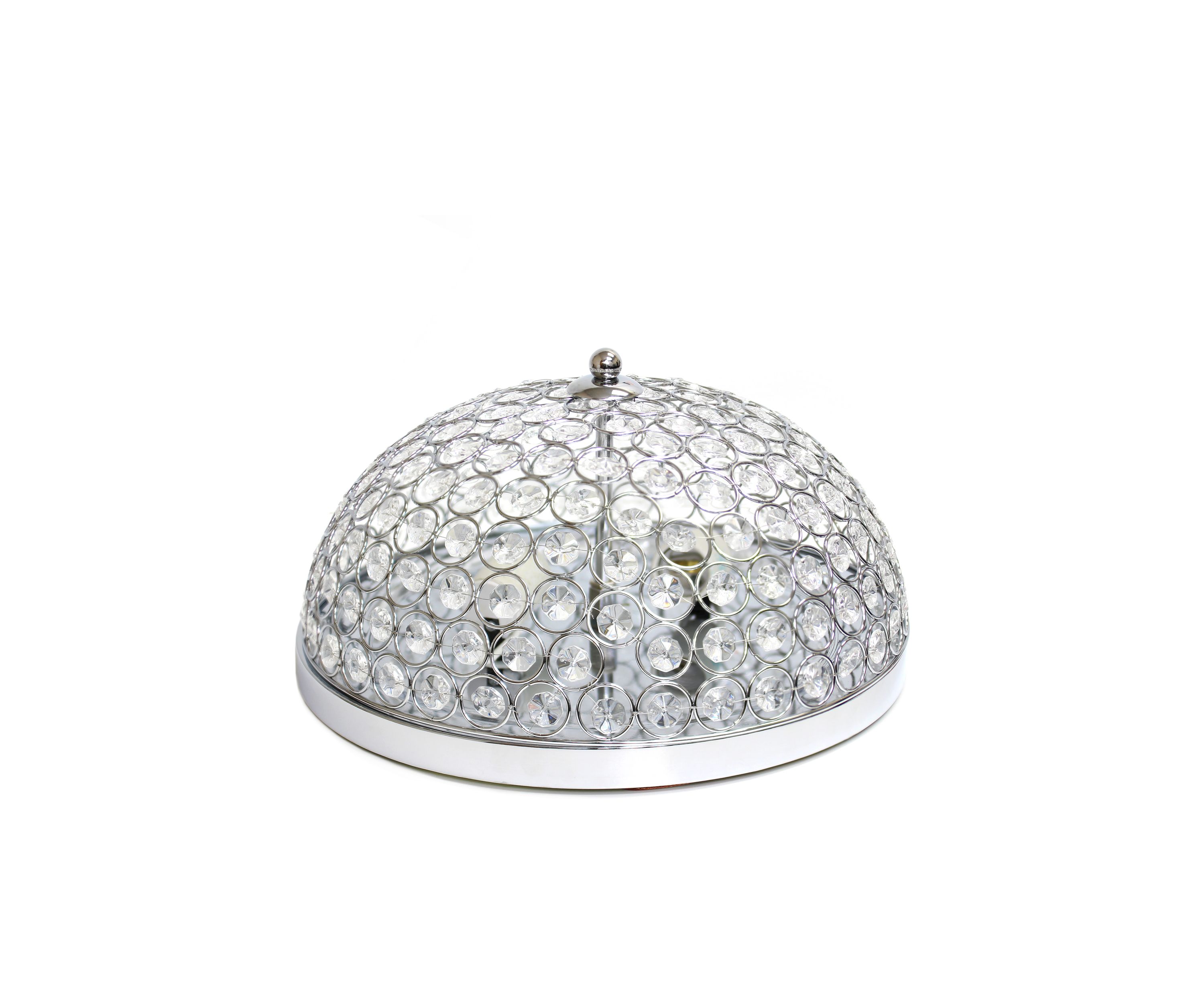 Elegant Designs 2 Light Elipse Crystal Flush Mount Ceiling Light | Belk