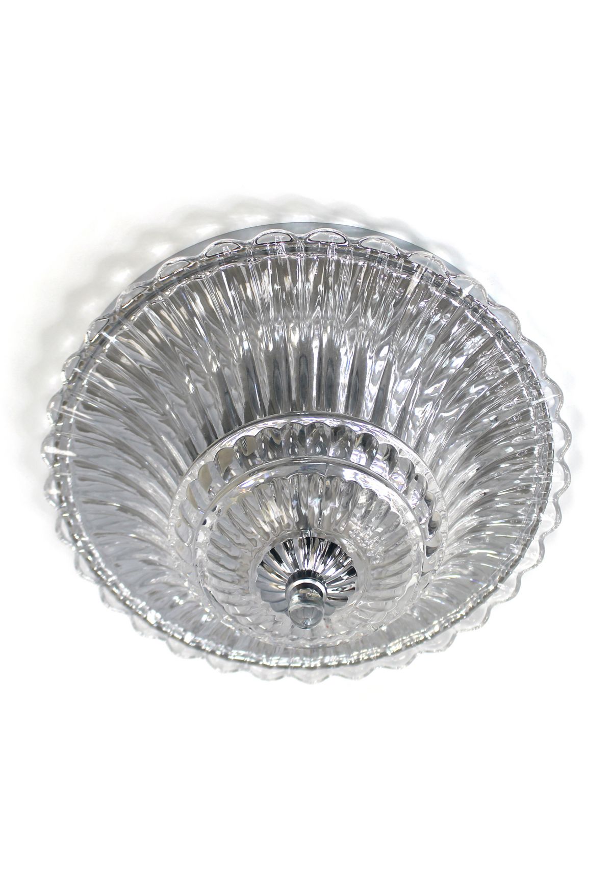 Two Light Glass Glacier Petal Flushmount Ceiling Light
