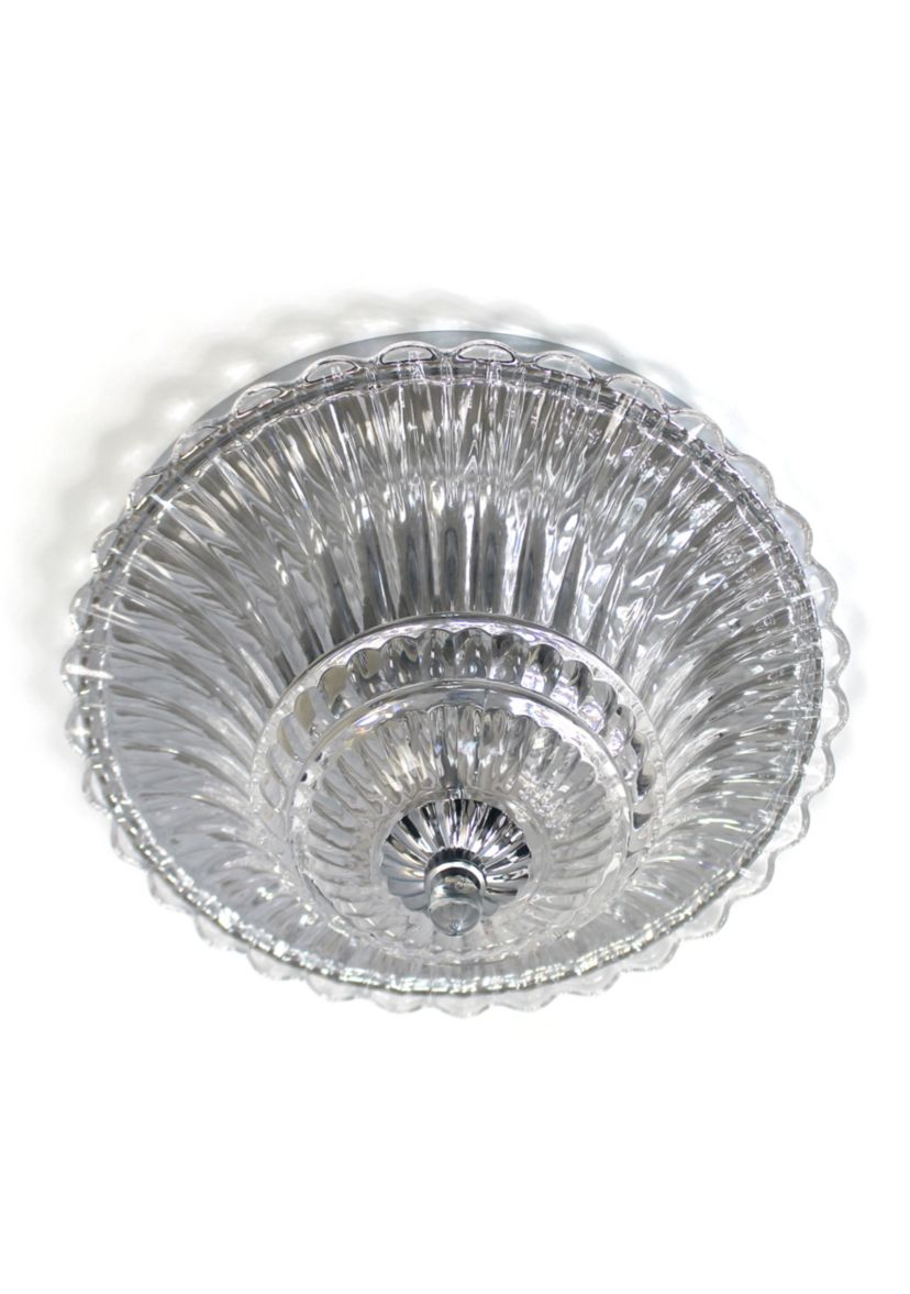 Two Light Glass Glacier Petal Flushmount Ceiling Light