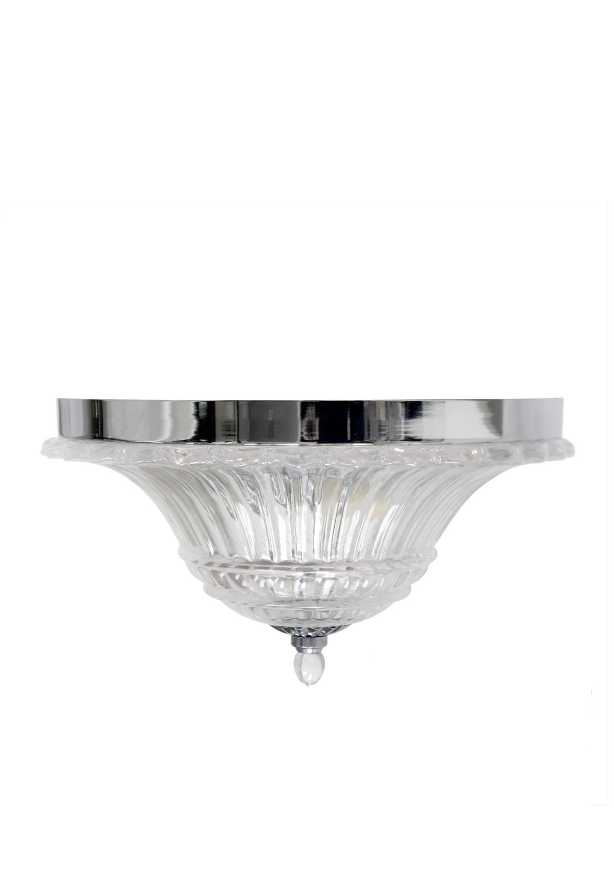 Two Light Glass Glacier Petal Flushmount Ceiling Light